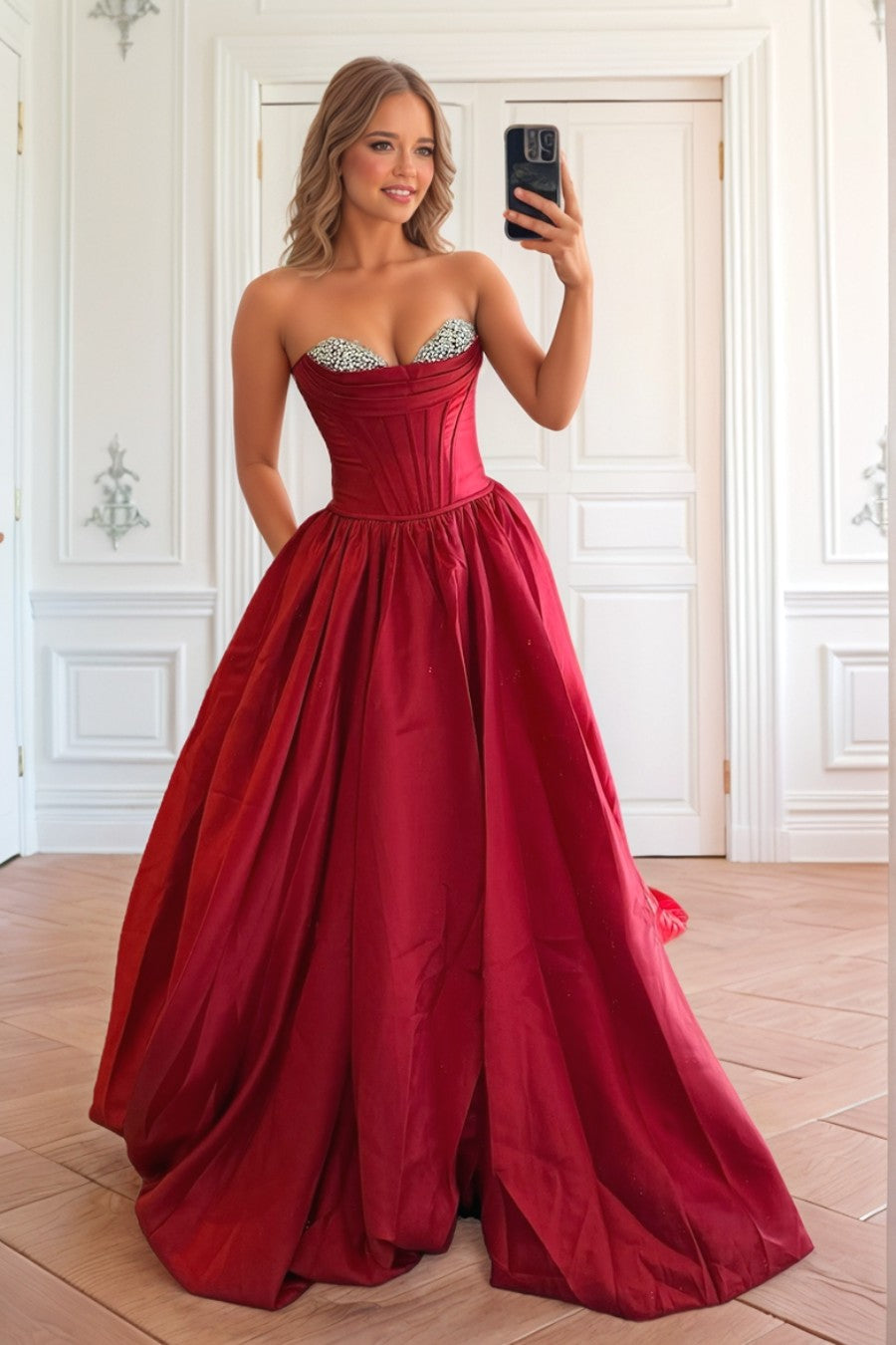 Noble Sweetheart A line Long Prom Dress