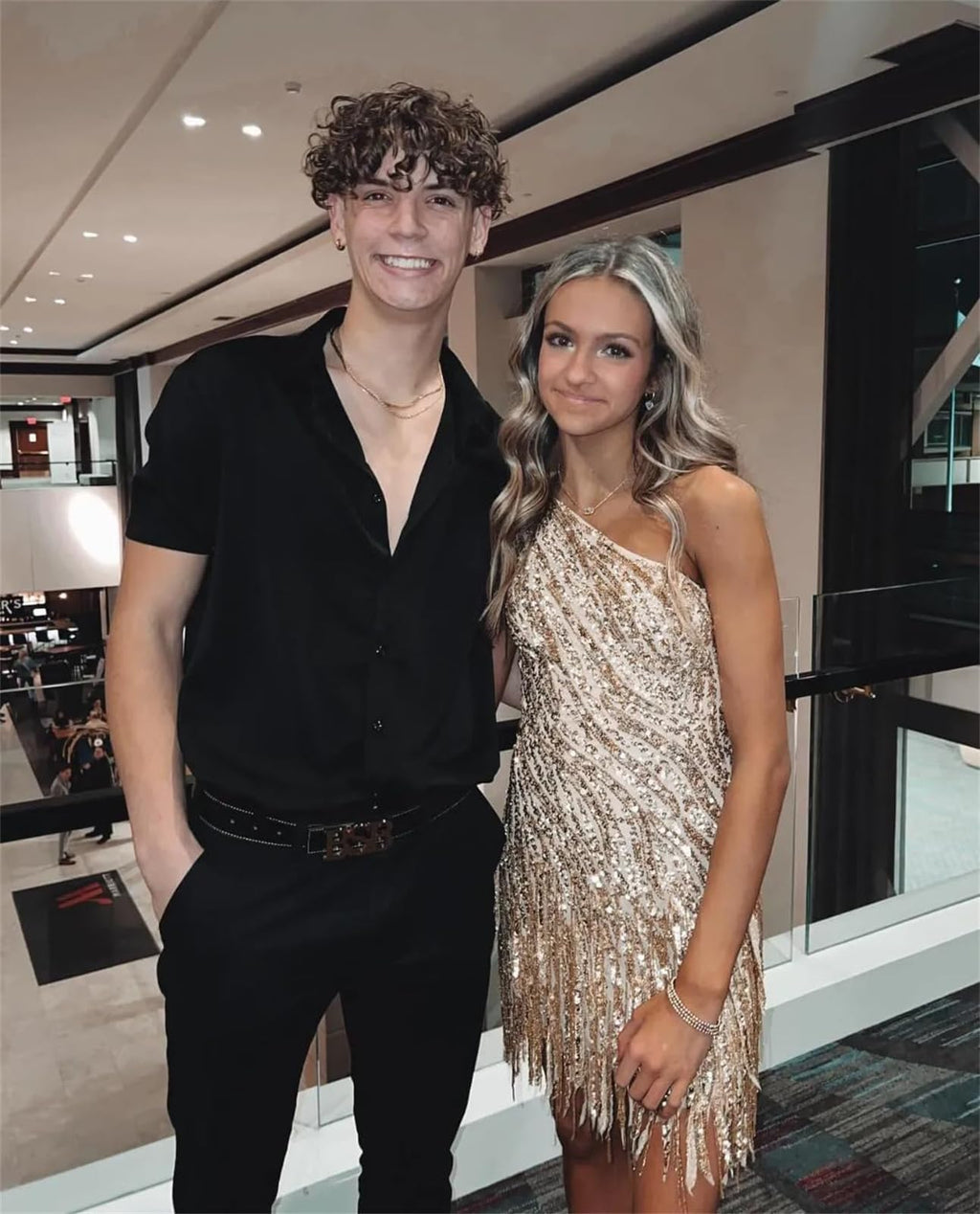 One-Shoulder Sequin Fringe Homecoming Dress | Sparkly Bodycon Short Prom Gown