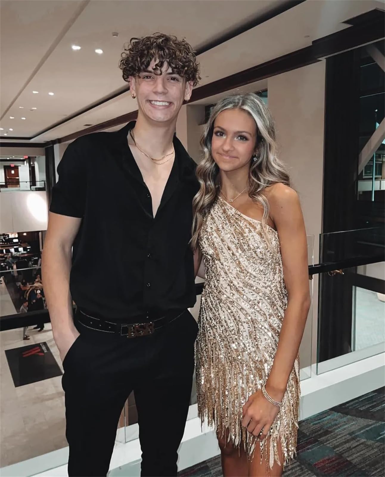 One-Shoulder Sequin Fringe Homecoming Dress | Sparkly Bodycon Short Prom Gown