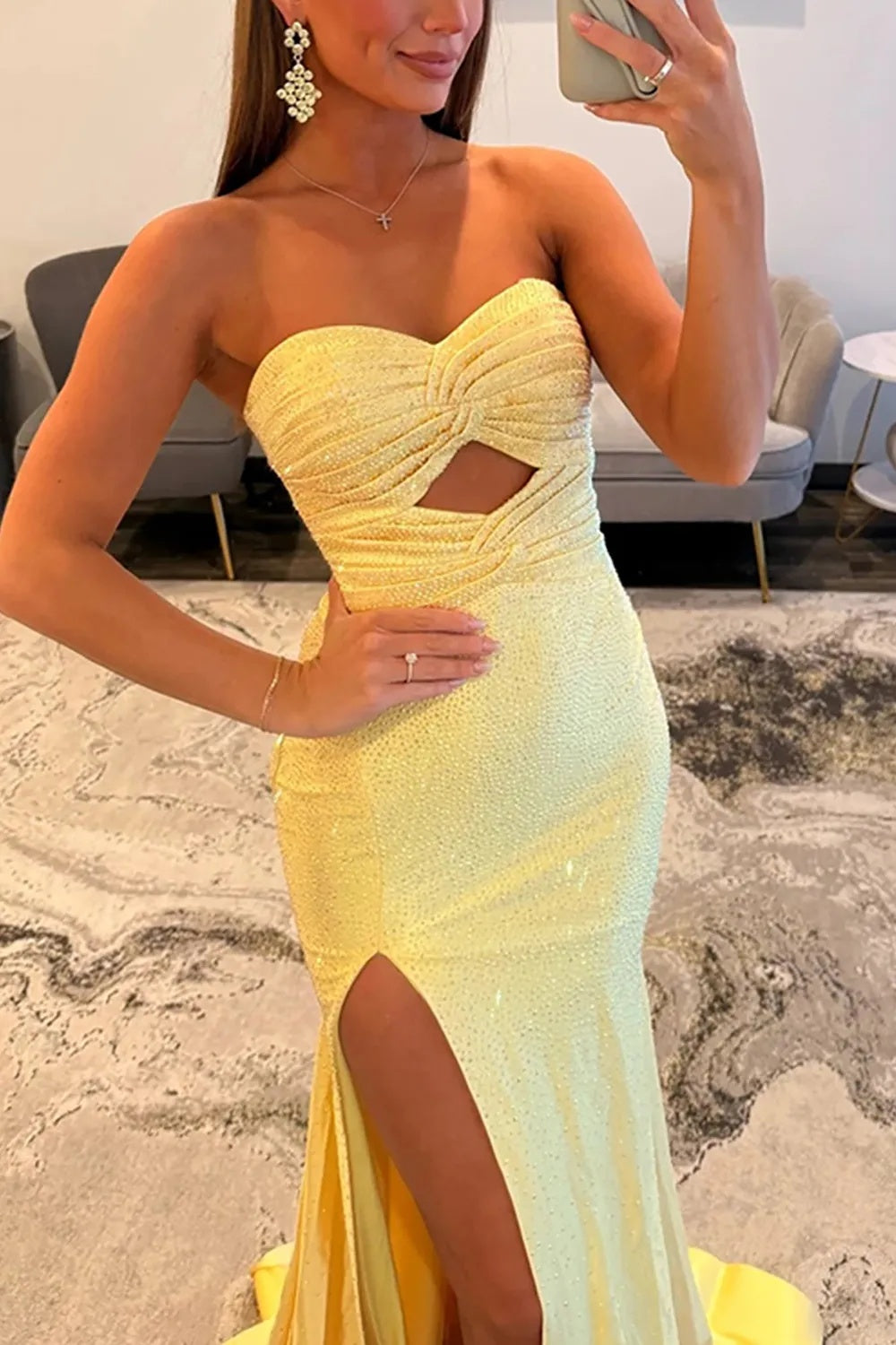 Dark Green Sweetheart Mermaid Satin Long Prom Dress with Slit