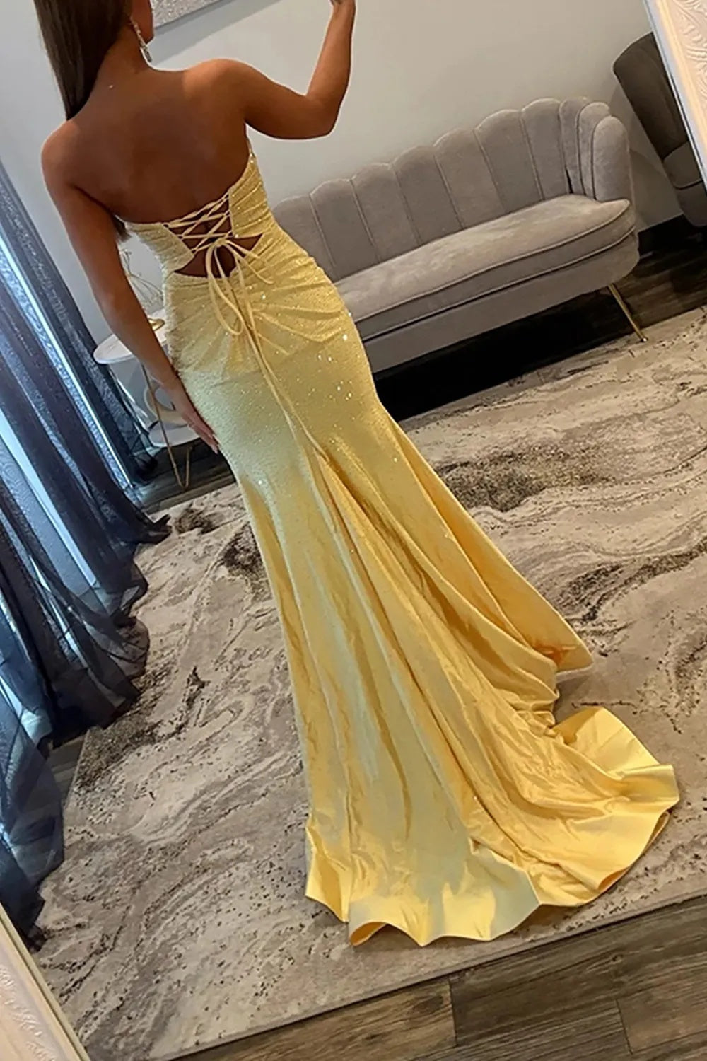 Dark Green Sweetheart Mermaid Satin Long Prom Dress with Slit