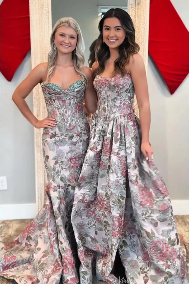 Lilac Jacquard Sweetheart Mermaid Long Prom Dress with Beading