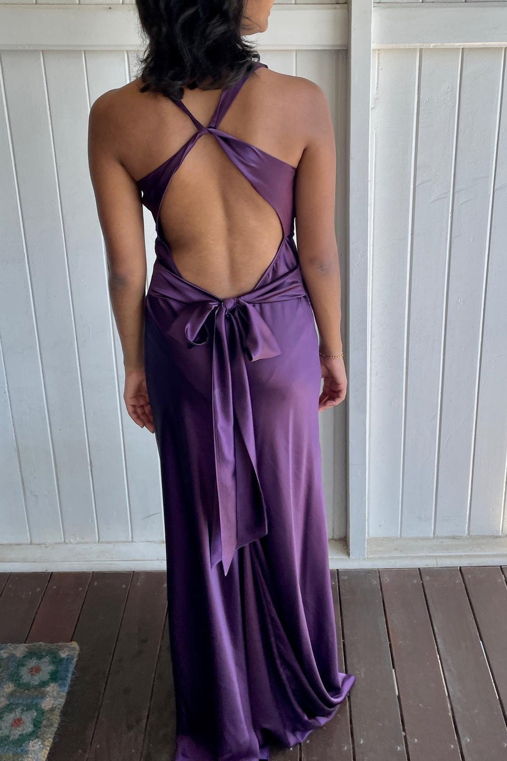 Simple Green V-Neck Satin Mermaid Long Prom Dress