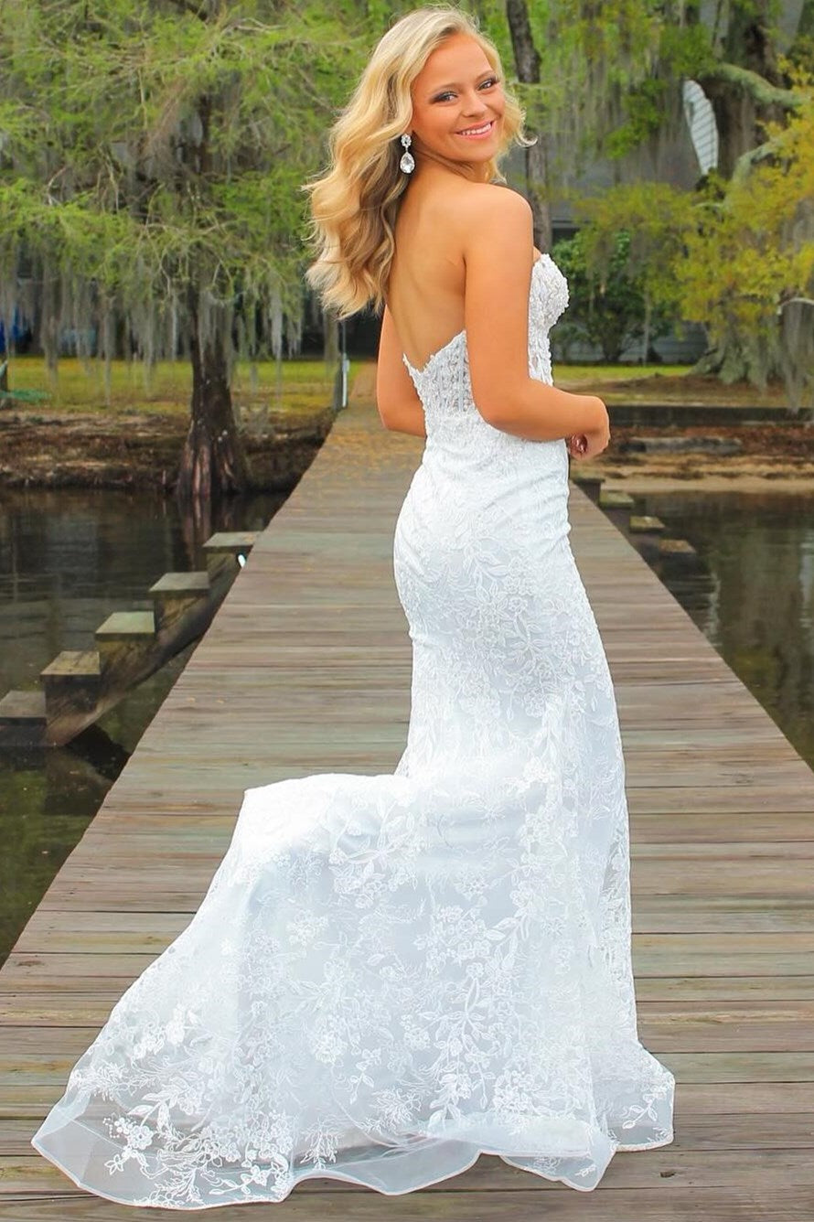 Black Sweetheart Mermaid Long Prom Dress with Appliques