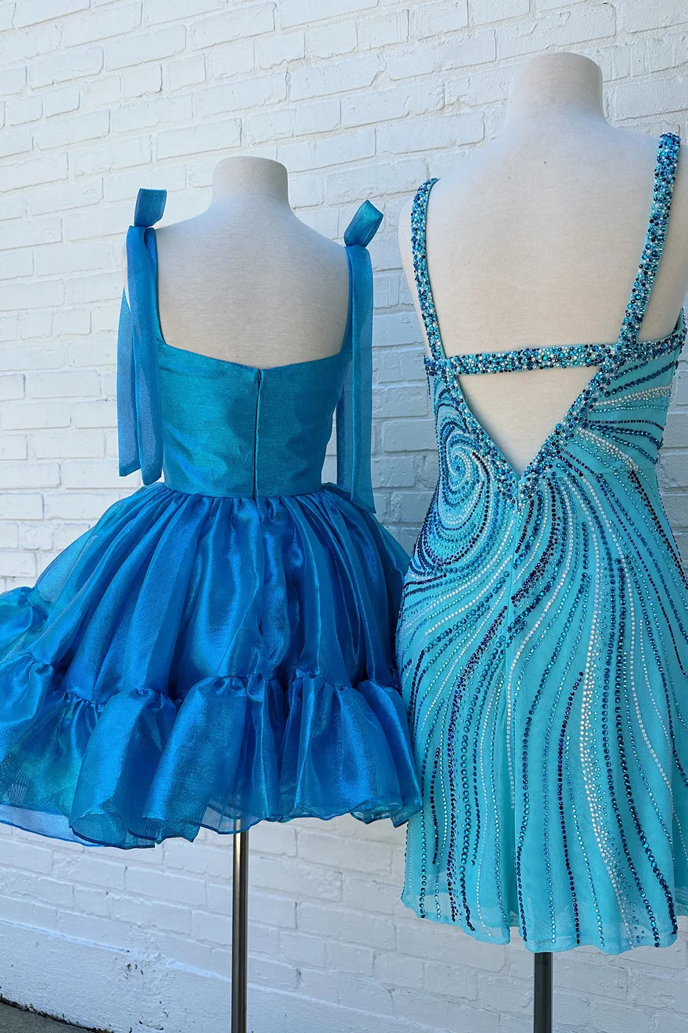 Sweetheart Homecoming Dress | Bow Strap A-Line Ruffle Short Prom Gown