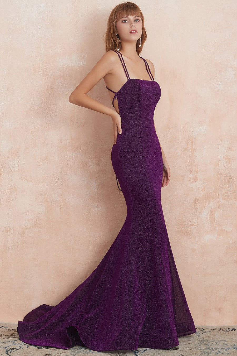 Mermaid Long Spaghetti Straps Prom Dress