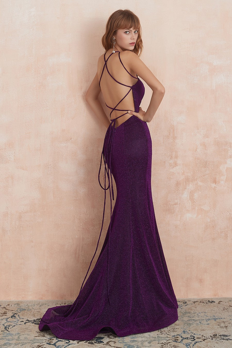 Mermaid Long Spaghetti Straps Prom Dress